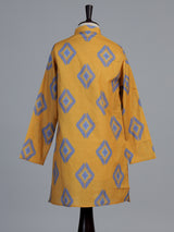 Yellow patola print boys kurta suit