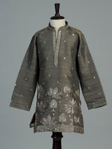 Stone grey heritage tree boys kurta suit