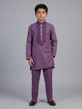 Wine kashmiri paisley boys kurta suit