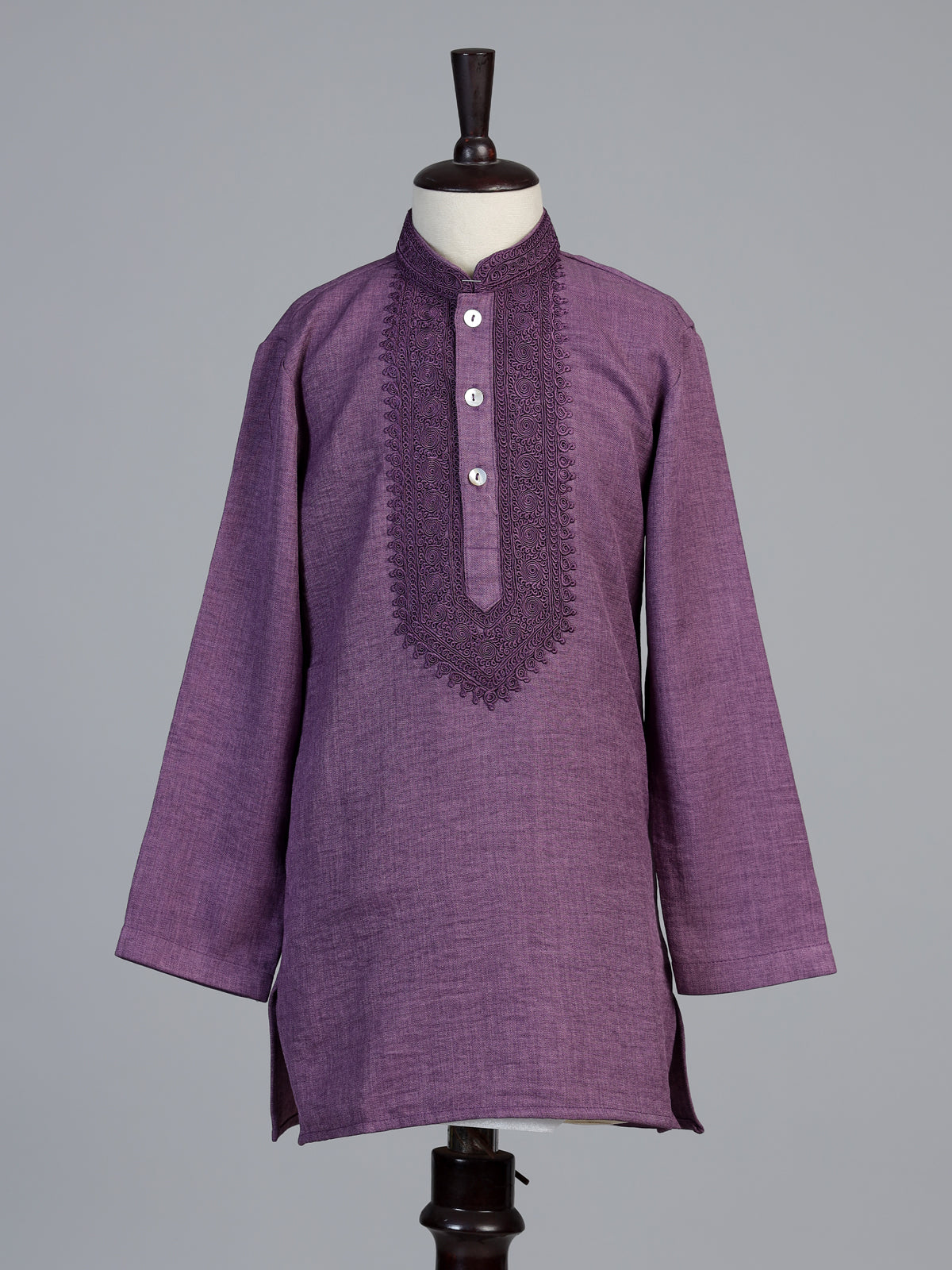 Wine kashmiri paisley boys kurta suit