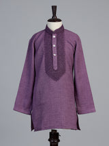 Wine kashmiri paisley boys kurta suit