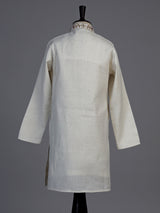 Off white pastel floral boys kurta suit