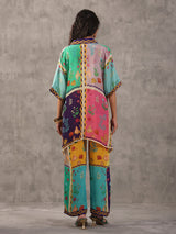 Multicolor quirky sequined printed co ord set