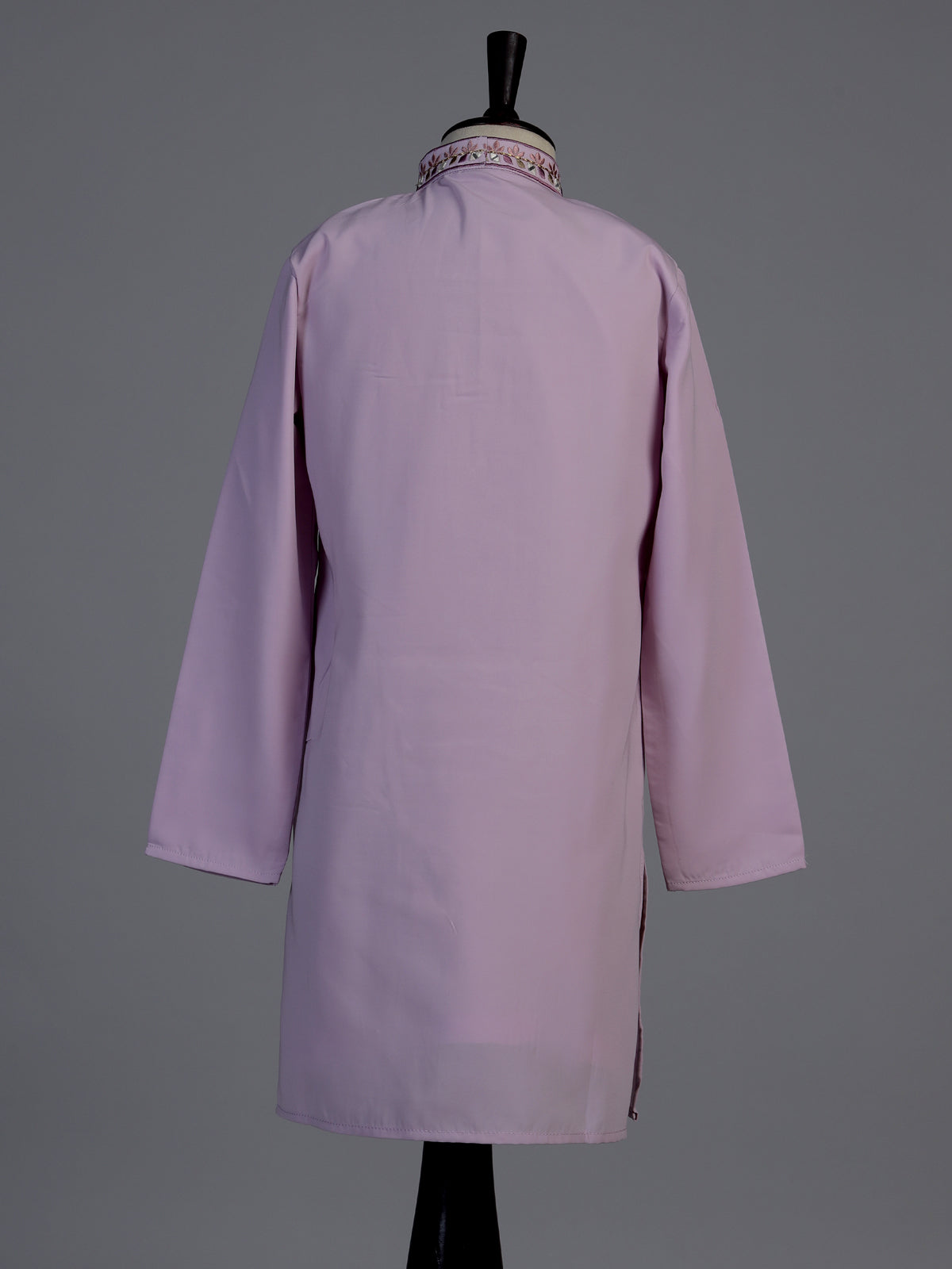 Purple jharokha embroidered boys kurta suit