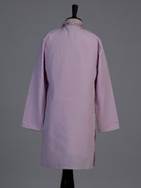 Purple jharokha embroidered boys kurta suit