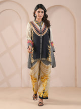 Black eyecatching beaded full sleeve co ord set