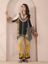 Black eyecatching beaded full sleeve co ord set