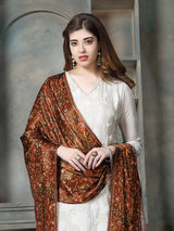 Ivory kashmiri printed women palazzo pant kurti set