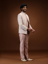 Onion pink chikankari jacket mens indo western