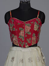 Glamorous rani pink silk lehenga choli with exquisite detailing