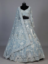 Grey exquisite floral jaal women lehenga choli