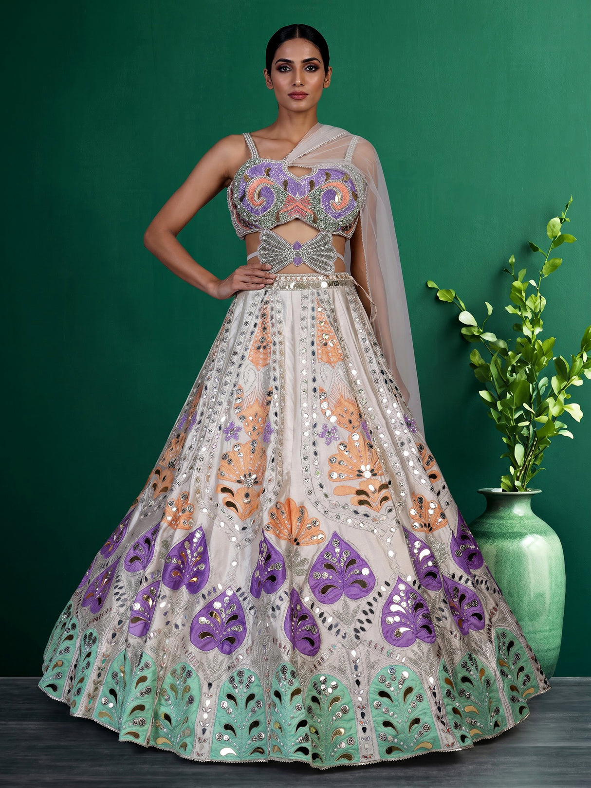 Golden radiant shimmer women lehenga choli