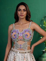 Golden radiant shimmer women lehenga choli