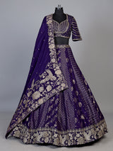 Purple regal botanical women lehenga choli