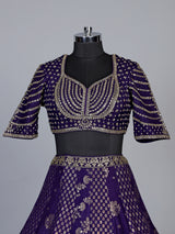 Purple regal botanical women lehenga choli