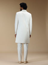 Regal off white mens indo western suit