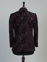 Black signature  mens  indo western open jacket