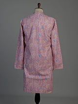 Light pink printed cotton kurta suit for men celebrations