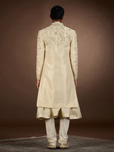 Beige mens distinguished designer sherwani