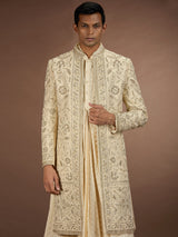 Beige mens distinguished designer sherwani