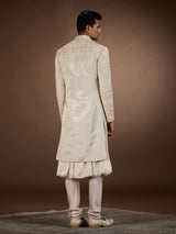 Rose gold mens regal embroidered sherwani
