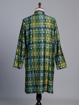Green premium silk blend zari kurta pajama