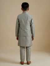 Grey boys waistcoat set with sequins and beaded detailing