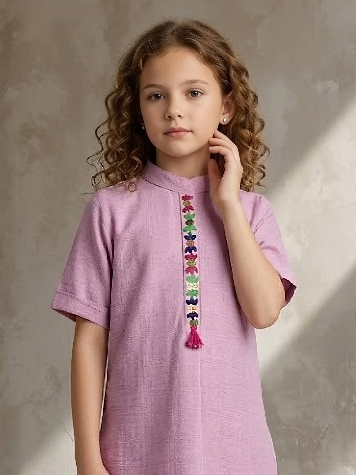 Dusty pink sequined girls co-ord set