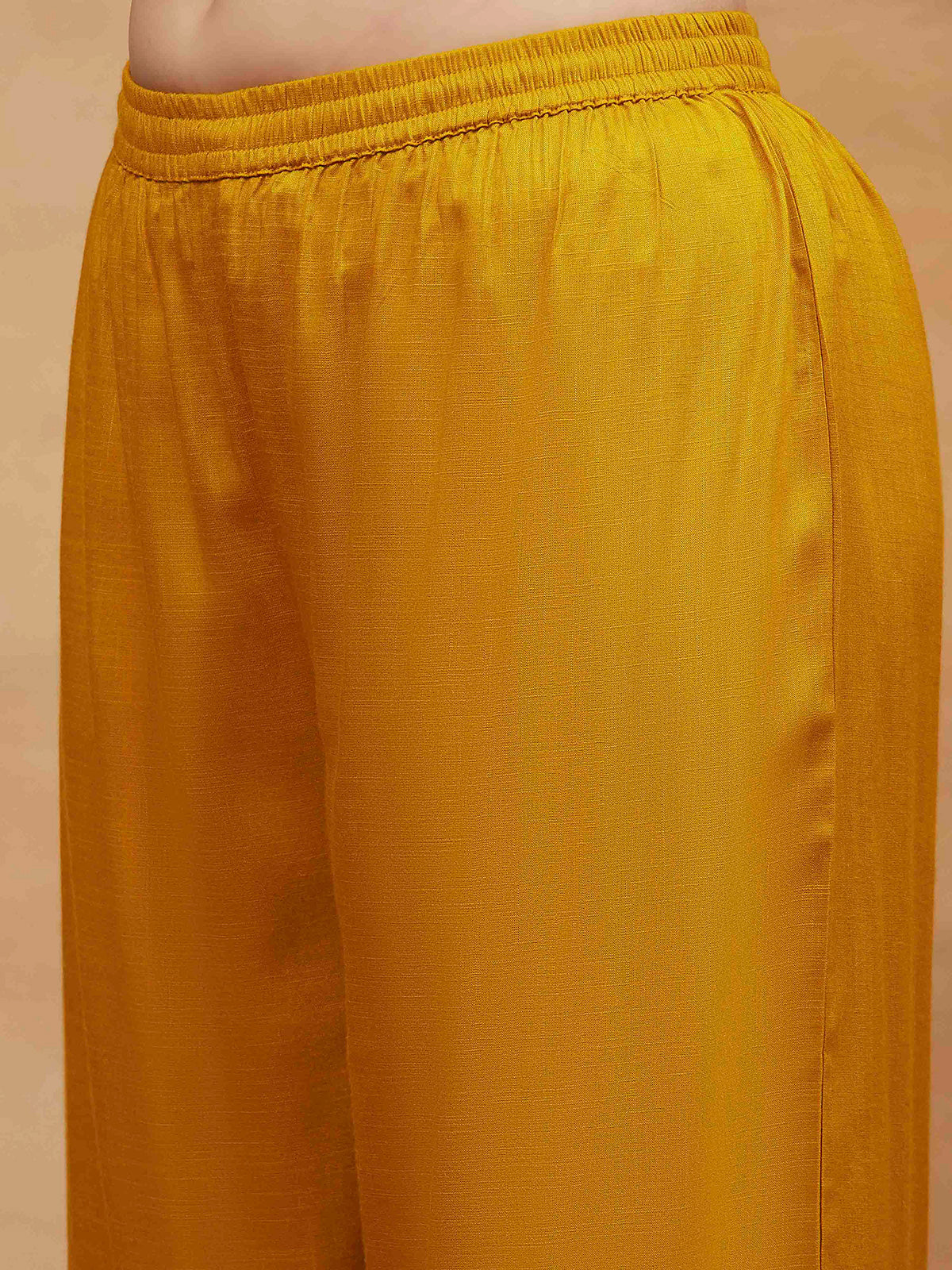 Yellow geometric printed women kurti set