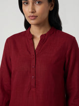 Red womens stylish short kurti