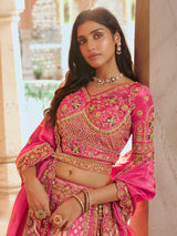 Rani pink jaali ambi women lehenga choli