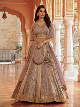 Lilac lavender floral trail women lehenga choli