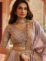 Lilac lavender floral trail women lehenga choli