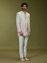 Off white shaded premium art silk indo western