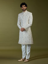 Ivory cream exquisite luxury premium mens sherwani