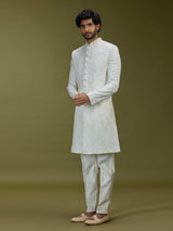 Off white exquisite swarovski luxury mens sherwani