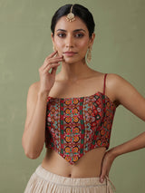 Cream cotton silk navratri fashion lehenga choli