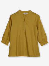 Mustard yellow womens vibrant short kurti