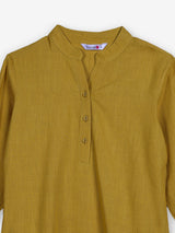 Mustard yellow womens vibrant short kurti