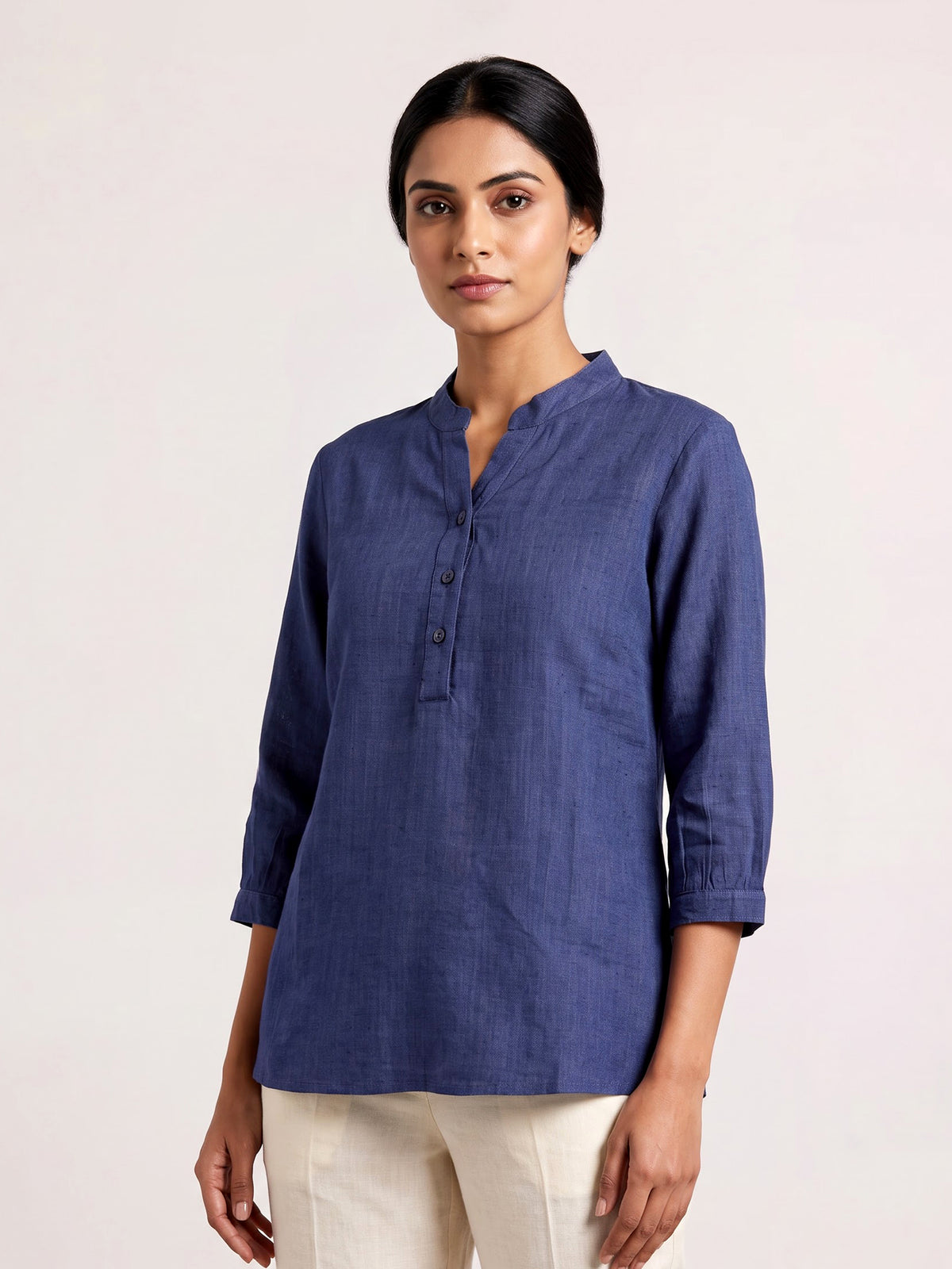 Stone blue womens refined short kurti