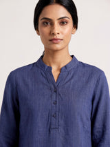 Stone blue womens refined short kurti