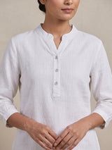 White womens graceful short kurti