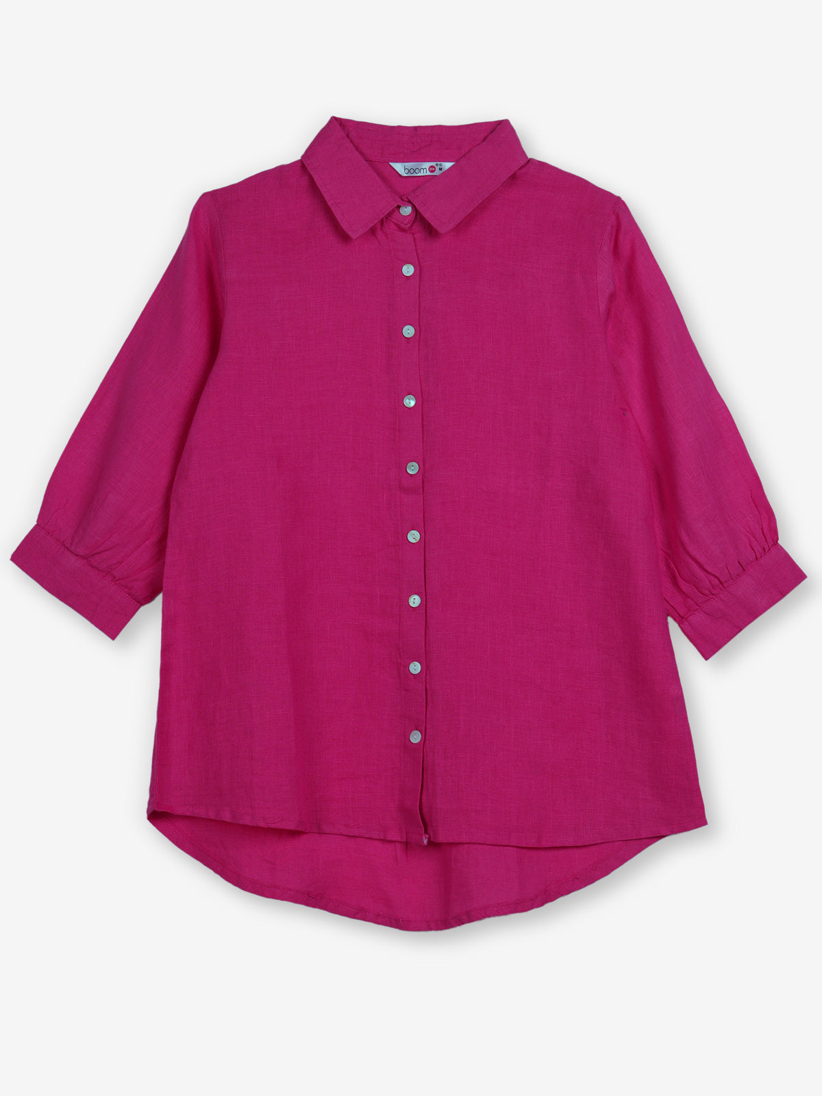 Pink linen women shirt