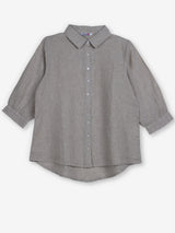 Light grey linen women shirt