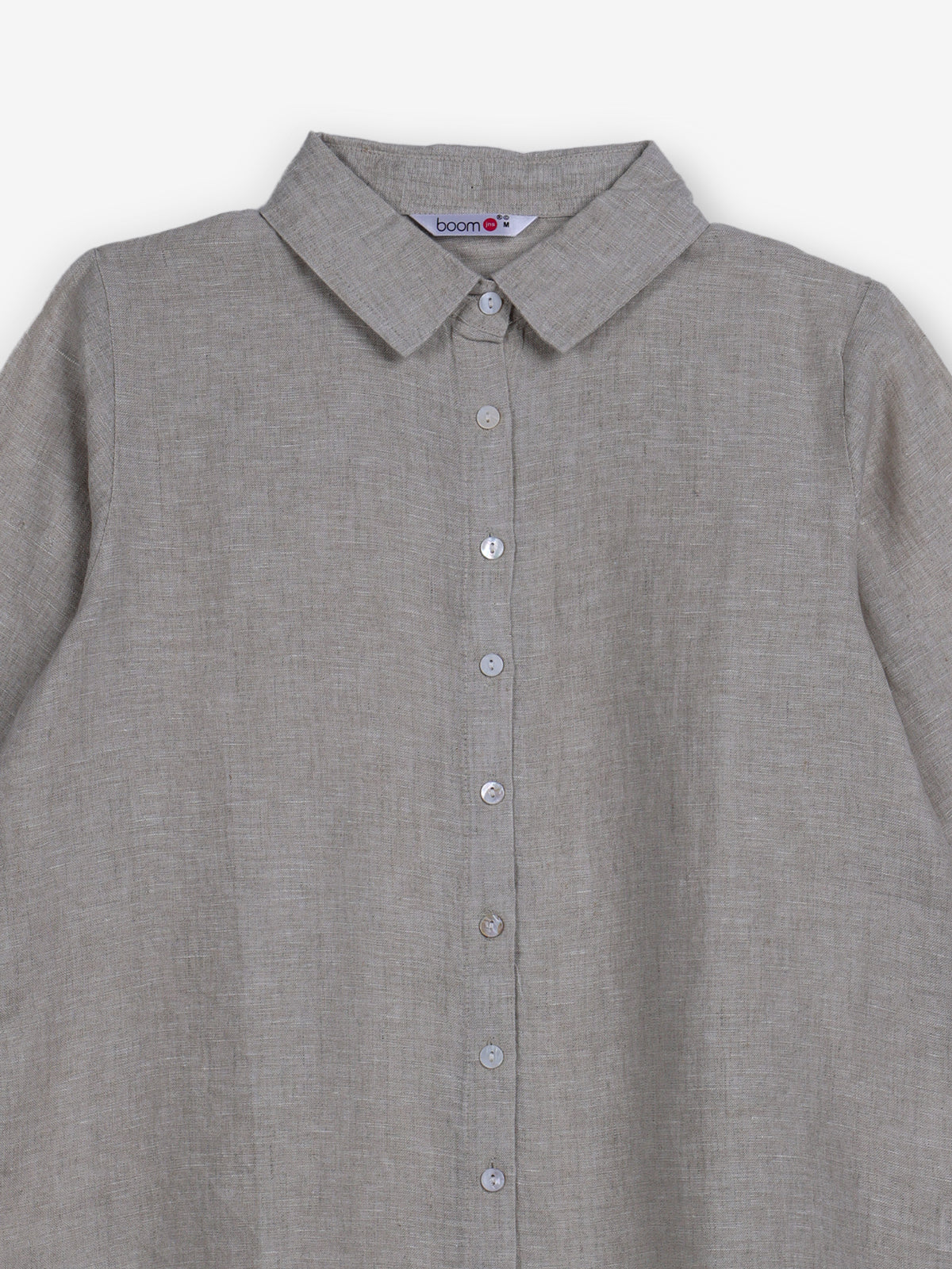 Light grey linen women shirt