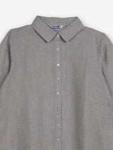 Light grey linen women shirt