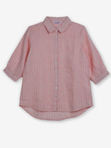 Light pink linen women shirt