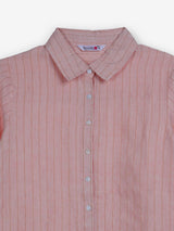 Light pink linen women shirt