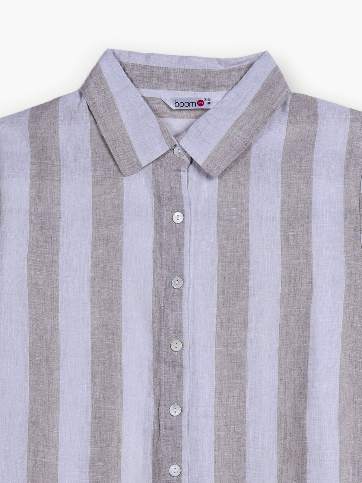 Off white beige linen women shirt
