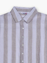 Off white beige linen women shirt